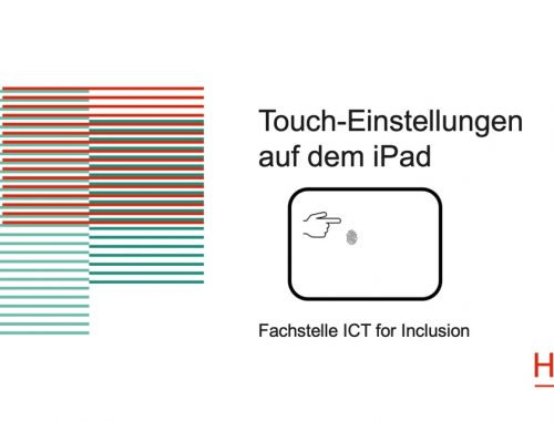 Touch-Einstellungen auf dem iPad